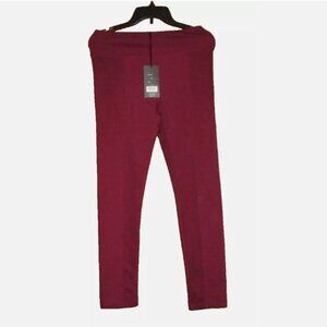 High Waist Stretch Pants Comfort Blend Ashley Blue NWT Dark Red Leggings S